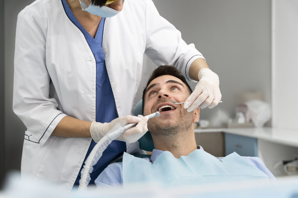 Patient receiving root canal treatment at Island Park Dental in Ottawa