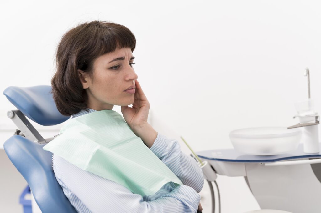 Patient receiving emergency dental treatment at Island Park Dental in Ottawa